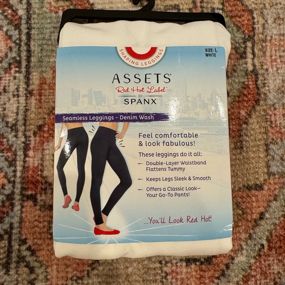Assets By Spanx Pants - Assets By Spanx Seamless Leggings, Denim Wash WHITE, Size Large, NWT